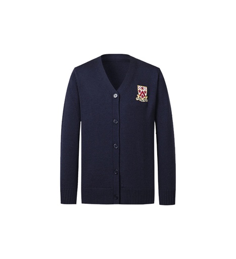 Navy Wool Cardigan  (Female Fit)